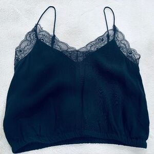 Aritzia Wilfred Free Agyness Lace Crop Tank Top – Black XXS / XSmall